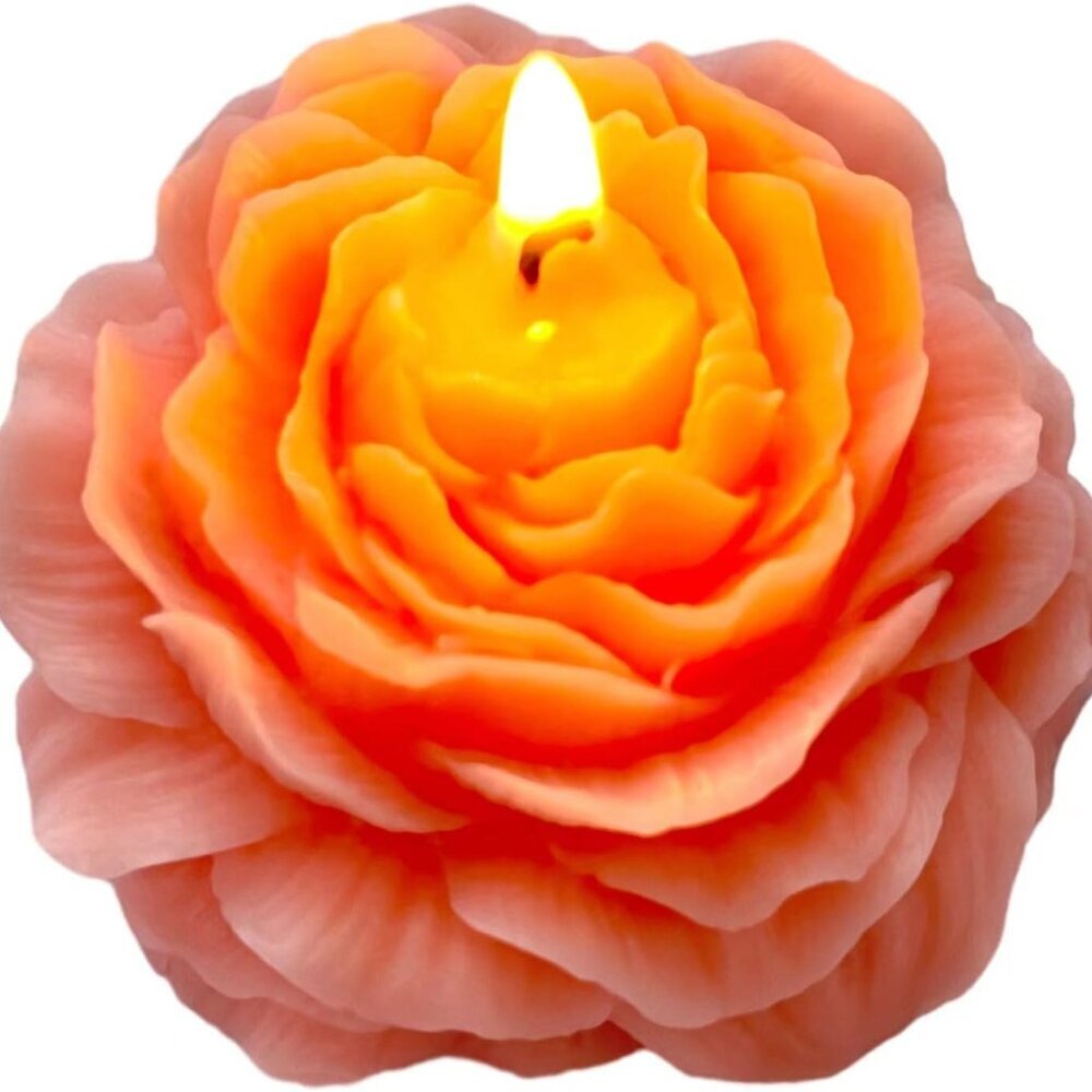 Light-Pink Peony Flower Shape Candles for Women Friends Colleague Classmates Gif